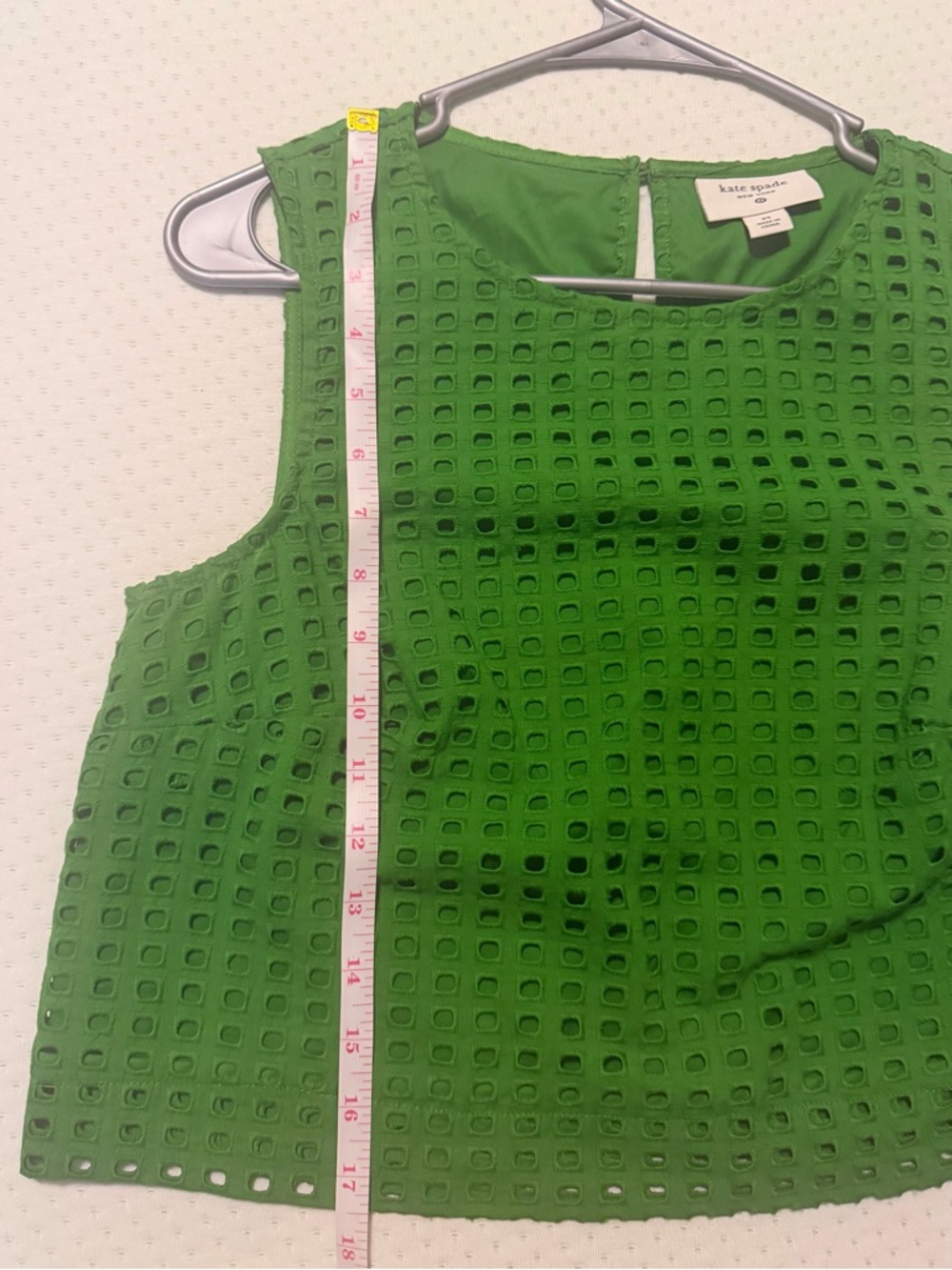Target x Kate Spade Green Eyelet Shell Top | XS - Picture 6 of 6